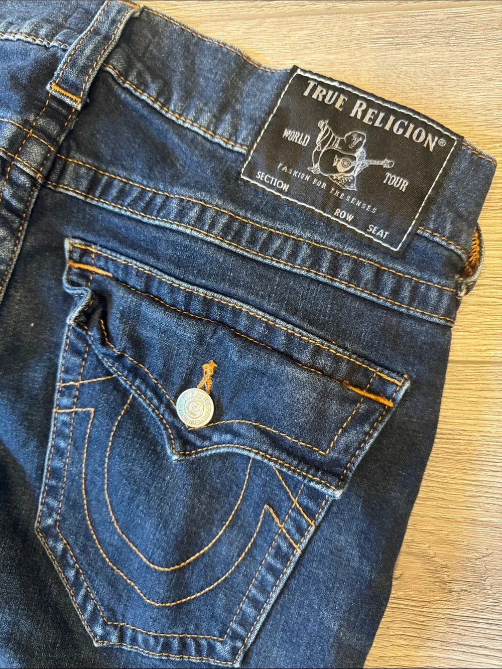 True Religion Ricky relaxed Men's Straight-Leg Jeans Size 33x 32” D7